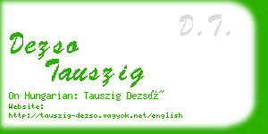 dezso tauszig business card